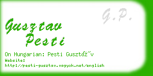 gusztav pesti business card